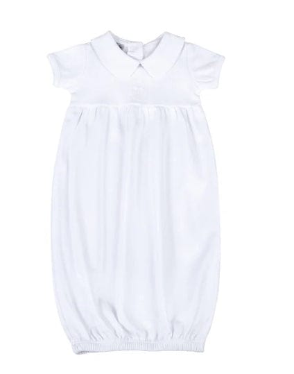 Magnolia Baby Blessed Emb Collard Gathered Gown