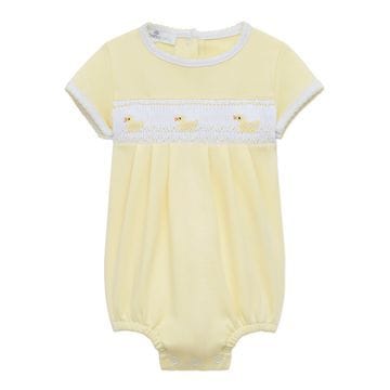 MAGNOLIA BABY Magnolia Baby Boys Infant Boys-bubbles Little Ducklings Classics Yellow Smocked S/s Bubble