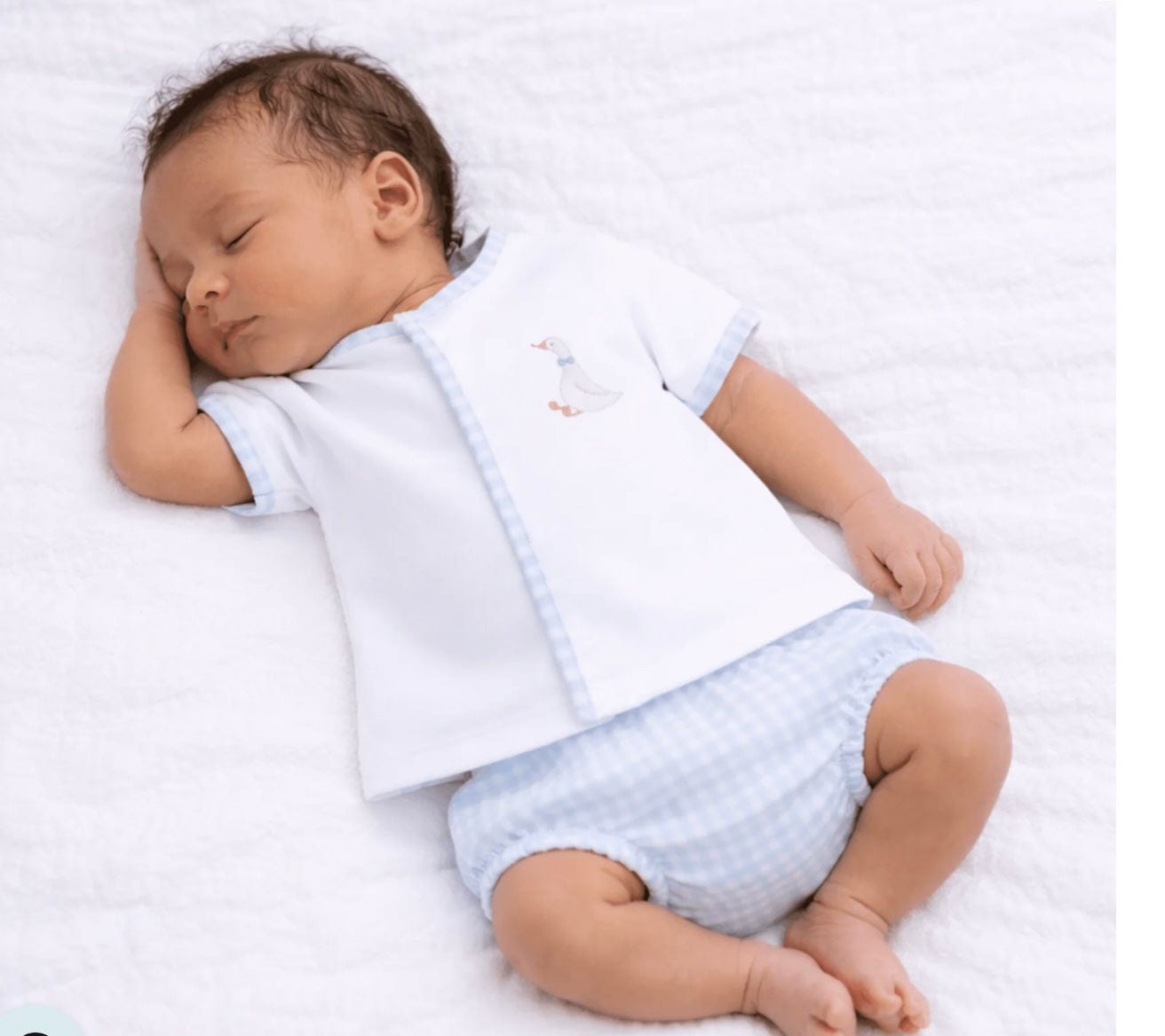 MAGNOLIA BABY Silly Goose Light Blue Diaper Cover Set