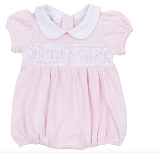 MAGNOLIA BABY Magnolia Baby Little Sister Smocked Short Sleeve Bubble