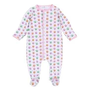 MAGNOLIA BABY Magnolia Baby Girls Infant Girls-footies/converters Pumpkin Party Pink Print Footie