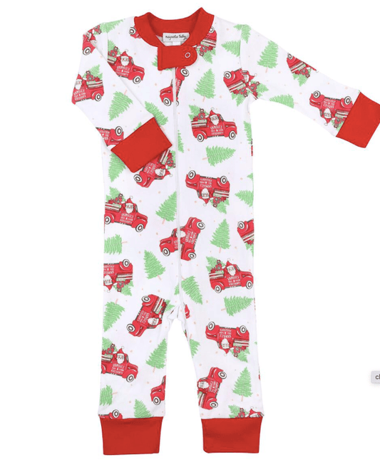 Magnolia Baby Kringle's Tree Farm Zipped PJ's