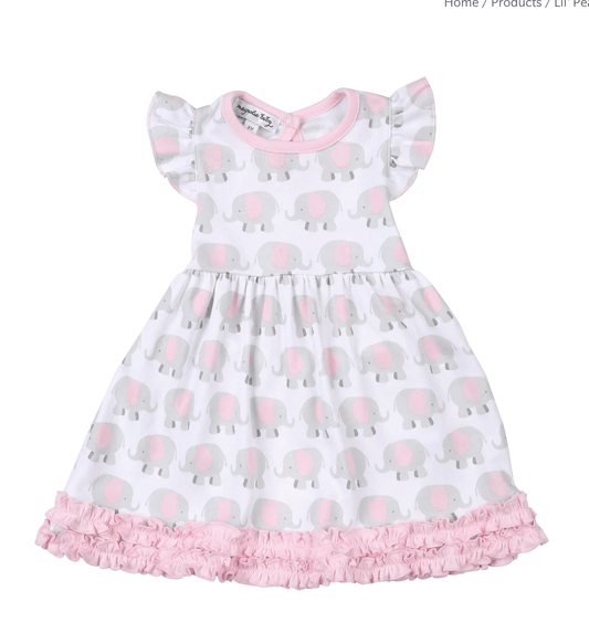 Magnolia Baby Lil’ Peanut Printed Pink Dress