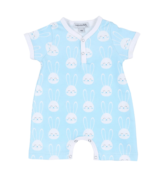 Magnolia Baby Magnolia Baby- All Ears Printed Short Playsuit Light Blue