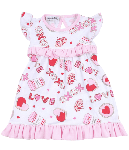 Magnolia Baby Sweet Valentine Ruffle Flutter dress