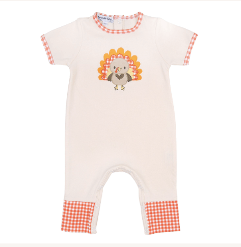 Magnolia Baby Thankful Applique S/S Playsuit