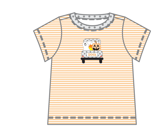 Magnolia Baby Trunk and Treat S/S T-Shirt Applique
