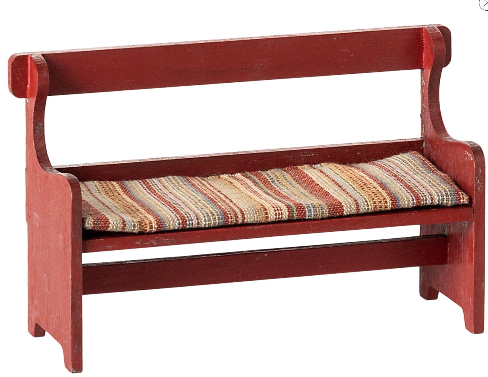 Maileg Bench, Mouse - Red