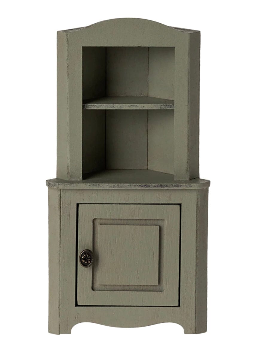 Maileg Corner Cabinet, Mouse Light Green