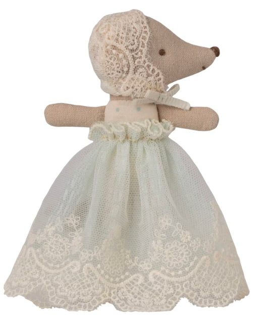 MAILEG Maileg Baby Mouse In Mint Gown