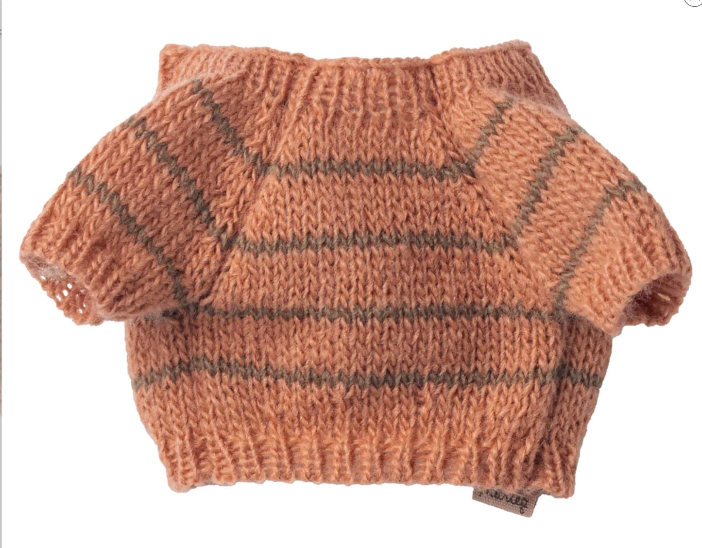 MAILEG Maileg puppy Small, Knitted Sweater - Coral