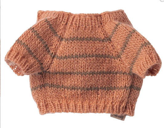 MAILEG Maileg puppy Small, Knitted Sweater - Coral