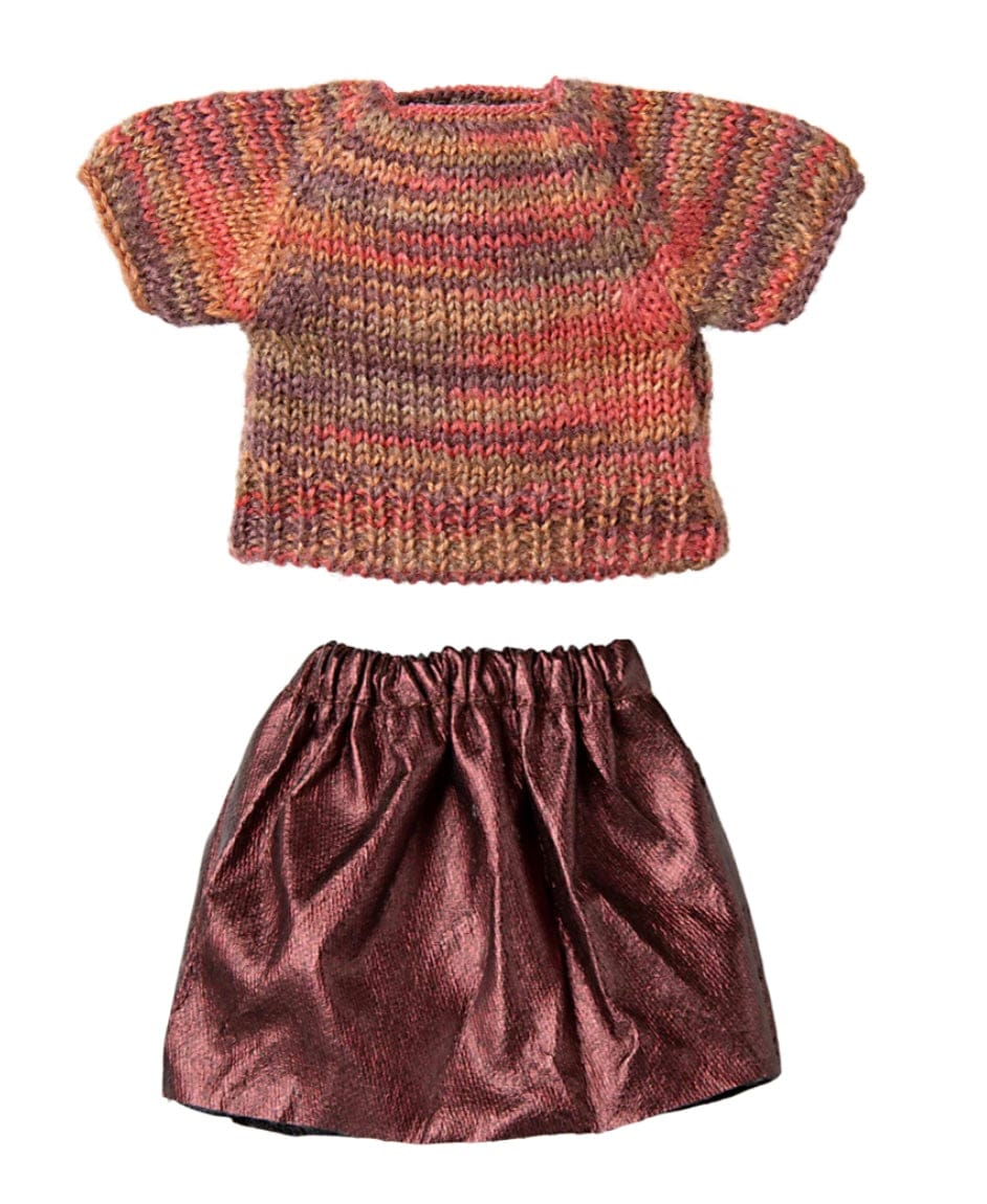 MAILEG Skirt and knitted blouse