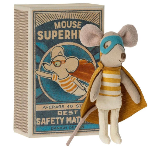 Maileg Super Hero, Little Brother in Matchbox