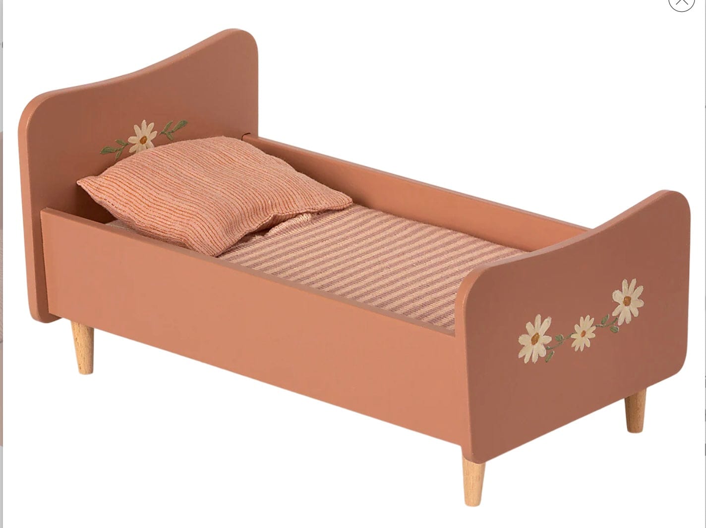 Maileg Wooden Bed, Miniature - Rose