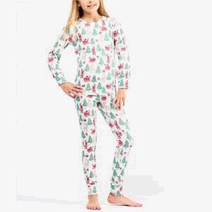MARY SQUARE Pj Annie Kid Pjs Tidings Toile