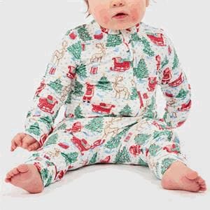 MARY SQUARE Mary Square Boys Infant Boys-footies/converters Pj Baby Onsie Tidings Toil