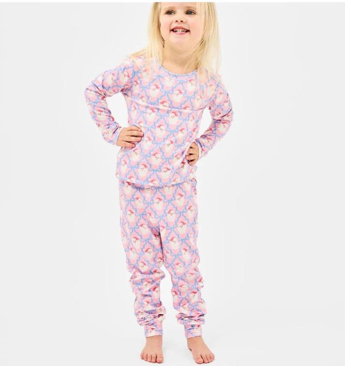 mary Square 3T Santa Baby Bows Set PJ's