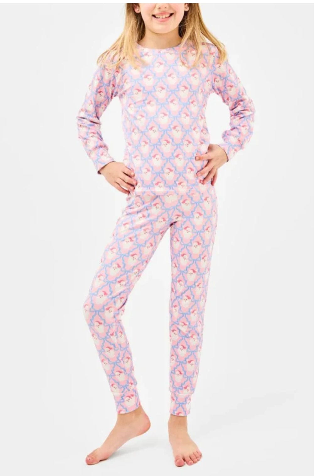 mary Square 6/7 Santa Baby Bows Set PJ's