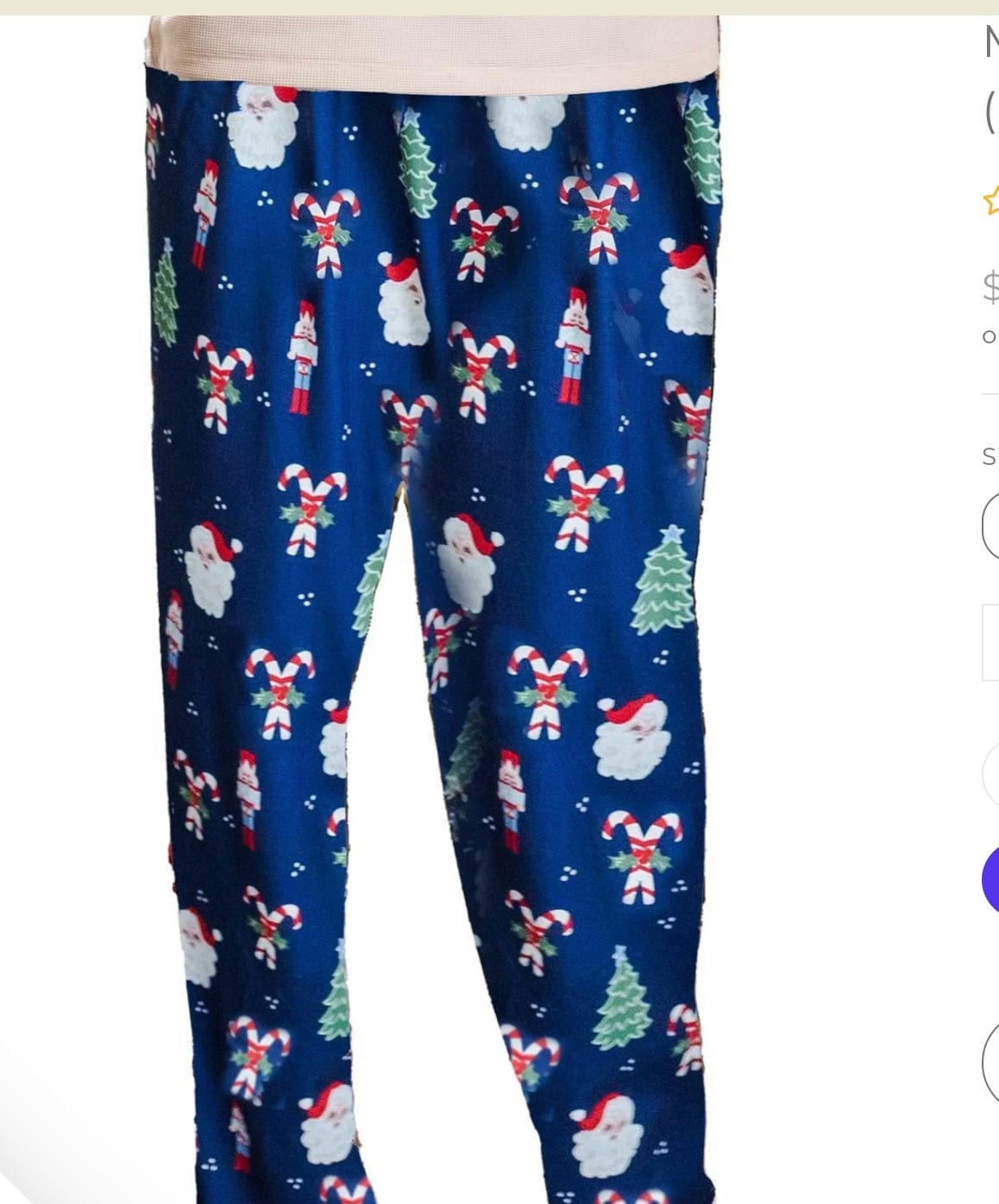 mary Square Mens Peppermint Pine PJ pants