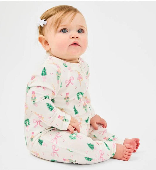 mary Square Sugar Plum Dreams Baby zipp PJ's
