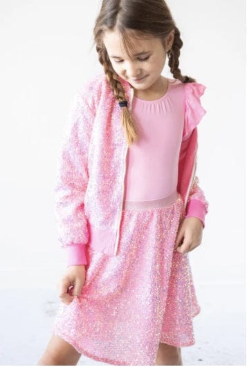 Mila an Rose Bubblegum Sequin jacket