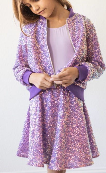 Mila an Rose Purple Sequin Jacket