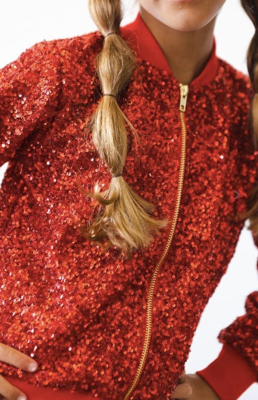 Mila an Rose Red Sequin Jacket