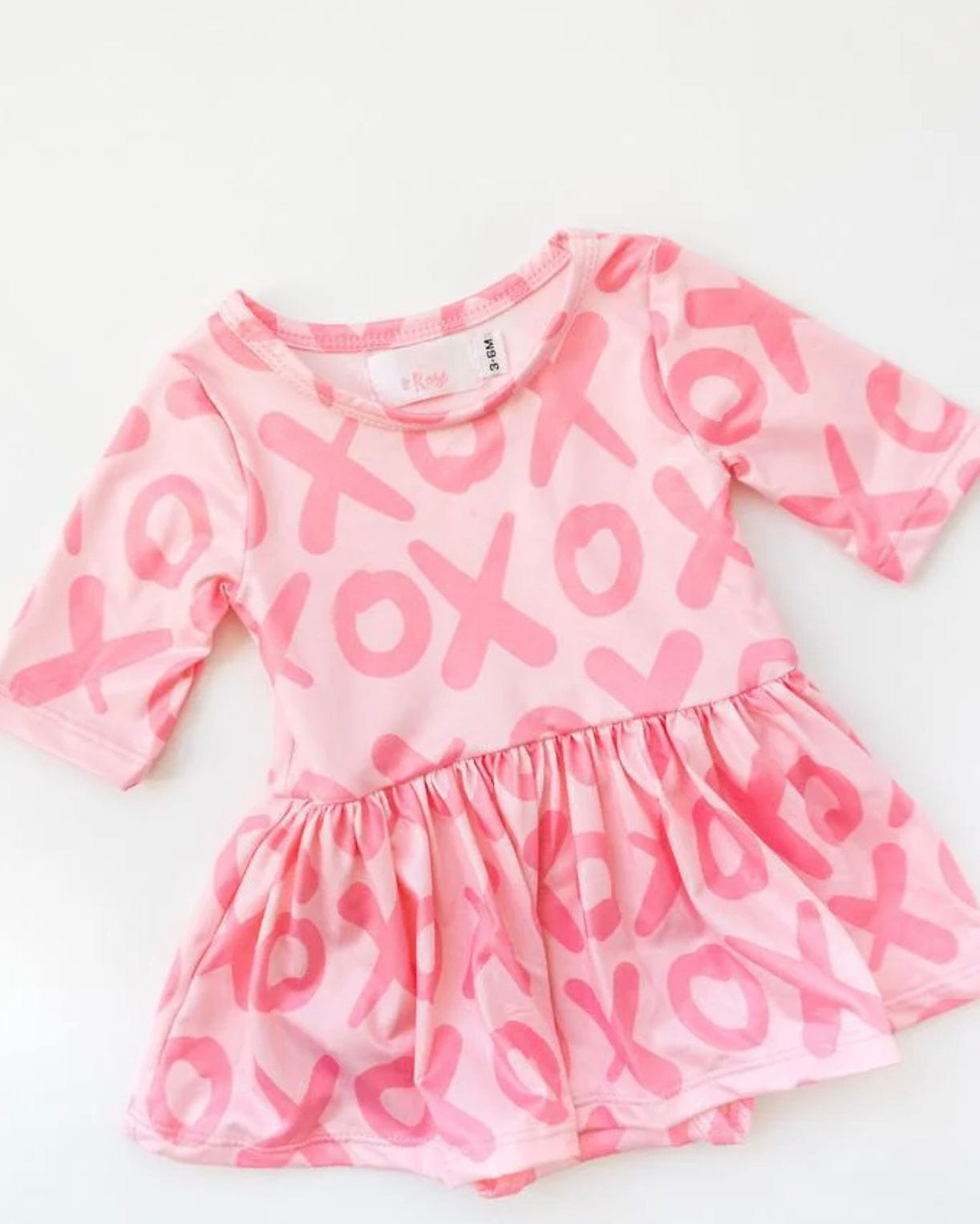 Mila and Rose XOXO 3/4 Sleeve Twirl Bodysuit