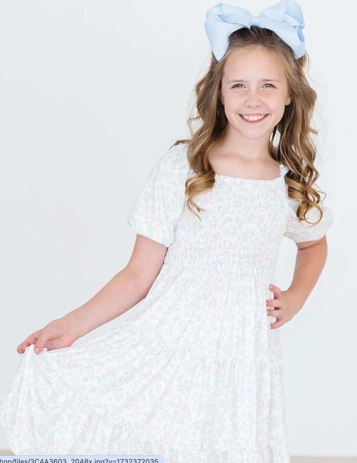 Mila and Rose Cloud 9 Smocked Ruffle Dress