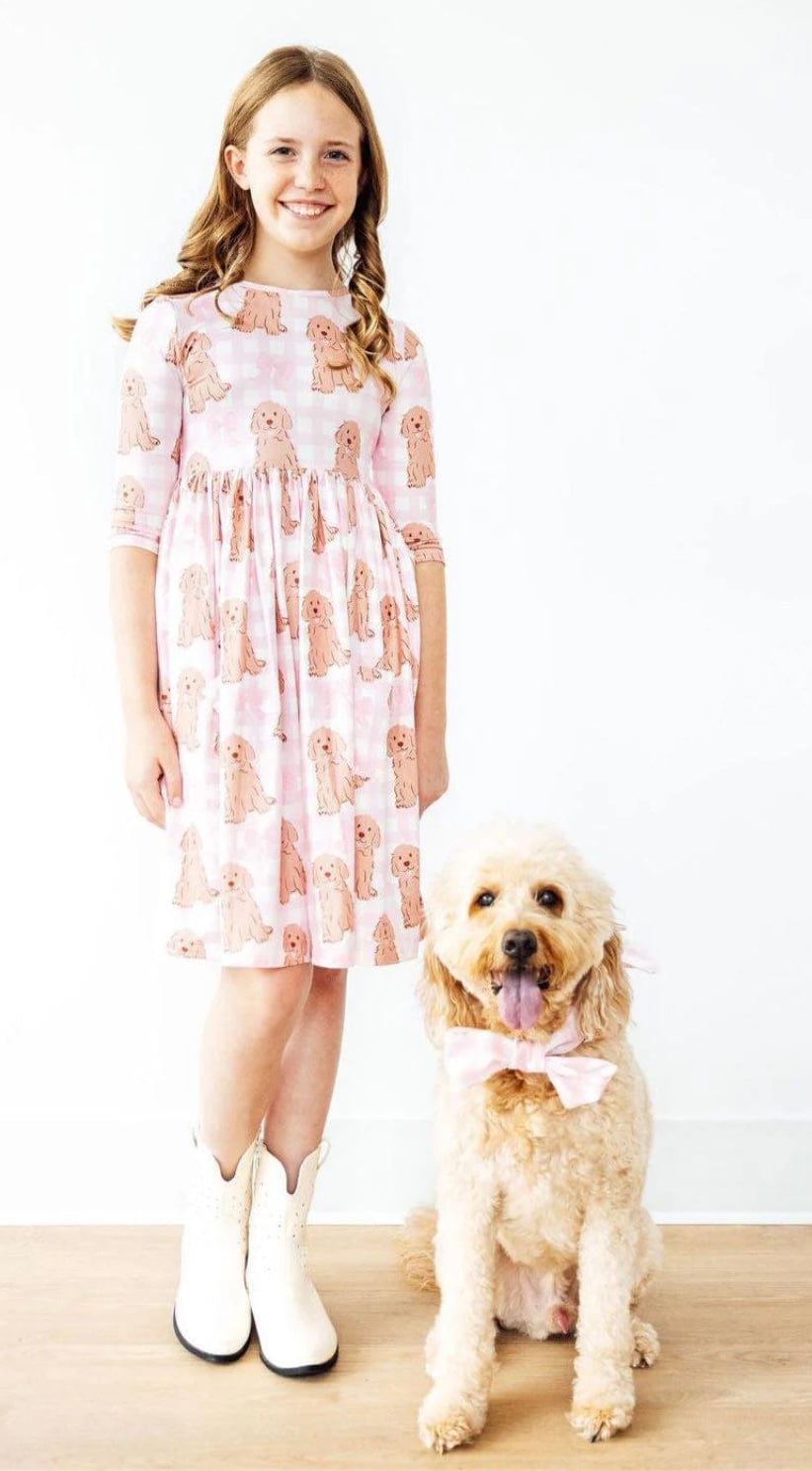 Mila and Rose Goldendoodle  Pocket Twirl Dress