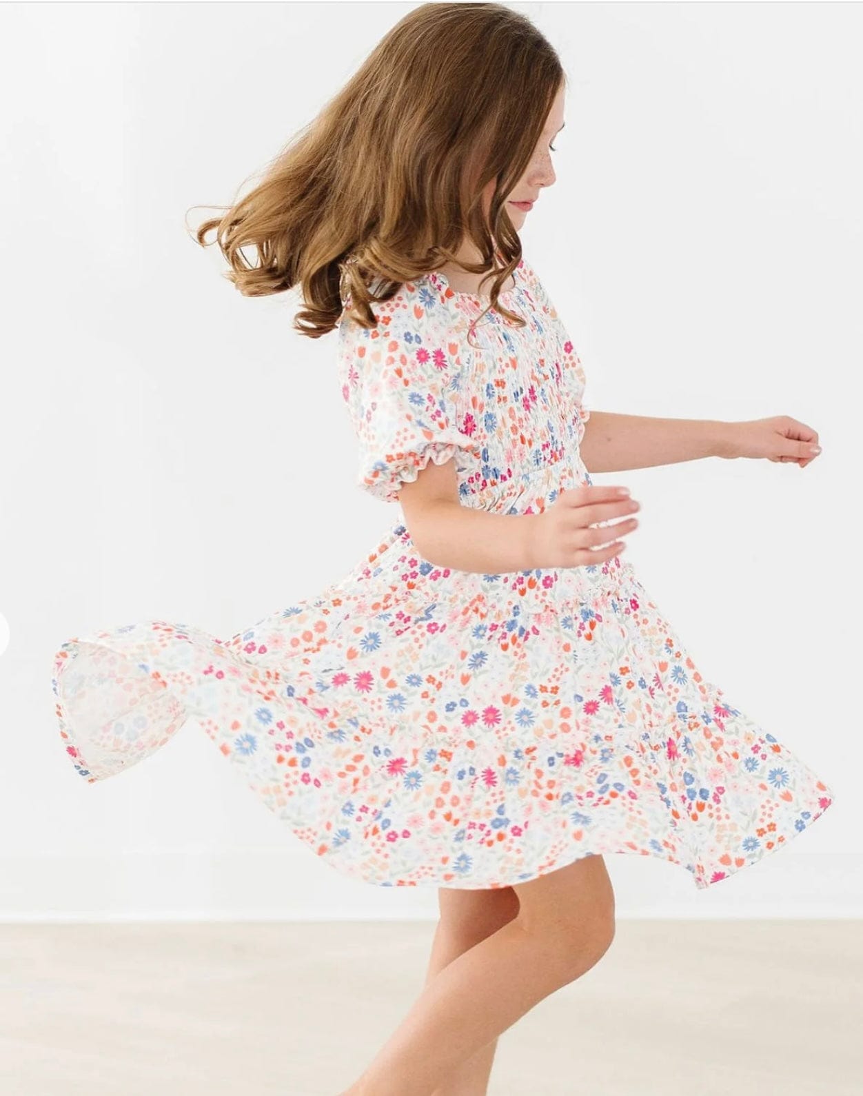 Mila and Rose Meadow Magic Smocked Ruffle Dress