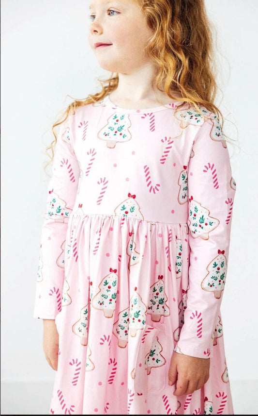Mila and Rose Christmas Cookies Twirl Dress