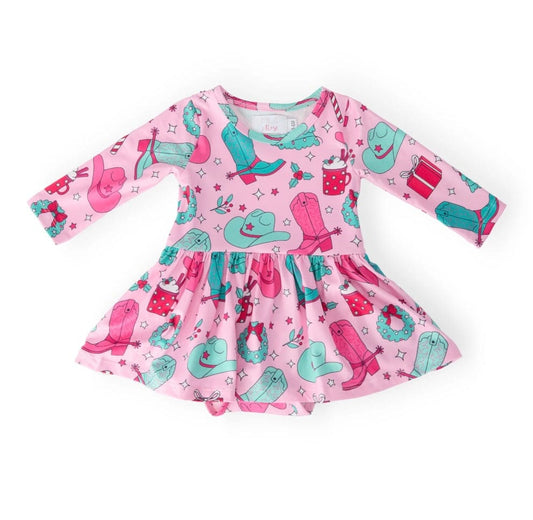 Mila and Rose Christmas Cowgirl Bodysuit