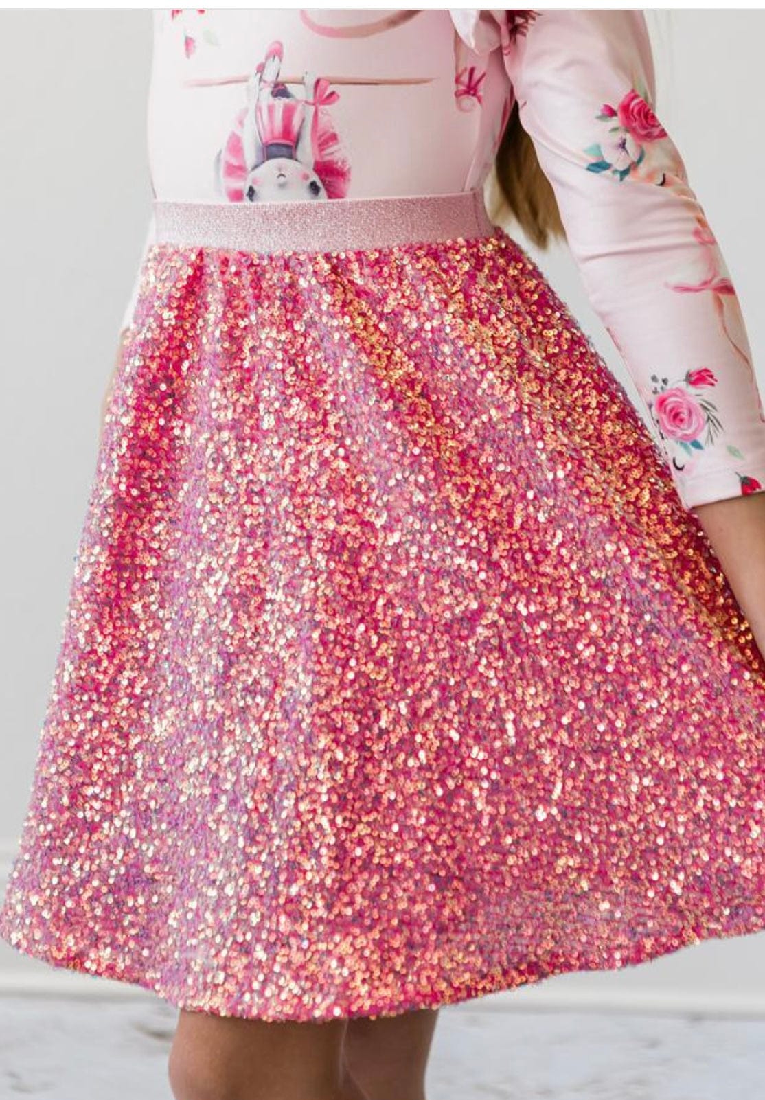 Mila and Rose Hot Pink Sequin skirt