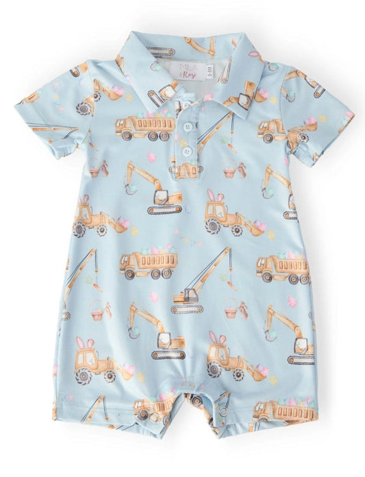 MILA & ROSE Mila & Rose Boys Boys-bubbles Bunny Builders Polo Shorty