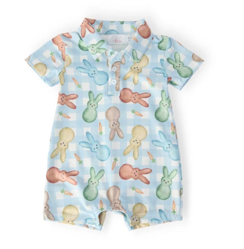 MILA & ROSE Mila & Rose Boys Boys-bubbles Carrot Patch Polo Shorty