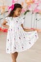 MILA & ROSE Fairy Princess Flutter Sleeve Twirl Dress