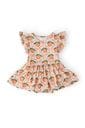 MILA & ROSE Mila & Rose Girls Girls-dresses Orange Orchard S/s Flutter Twirl Bodysuit