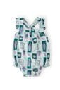 MILA & ROSE Mila & Rose Girls Infant Girls-bubbles Surfer Girl Ruffle Cross Back Romper