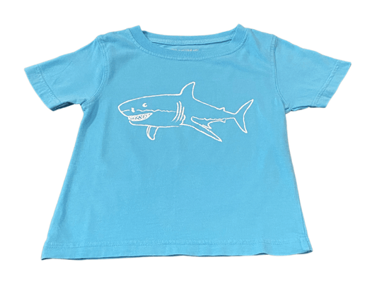 Mustard and Ketchup Kids Lagoon Blue Shark Tee