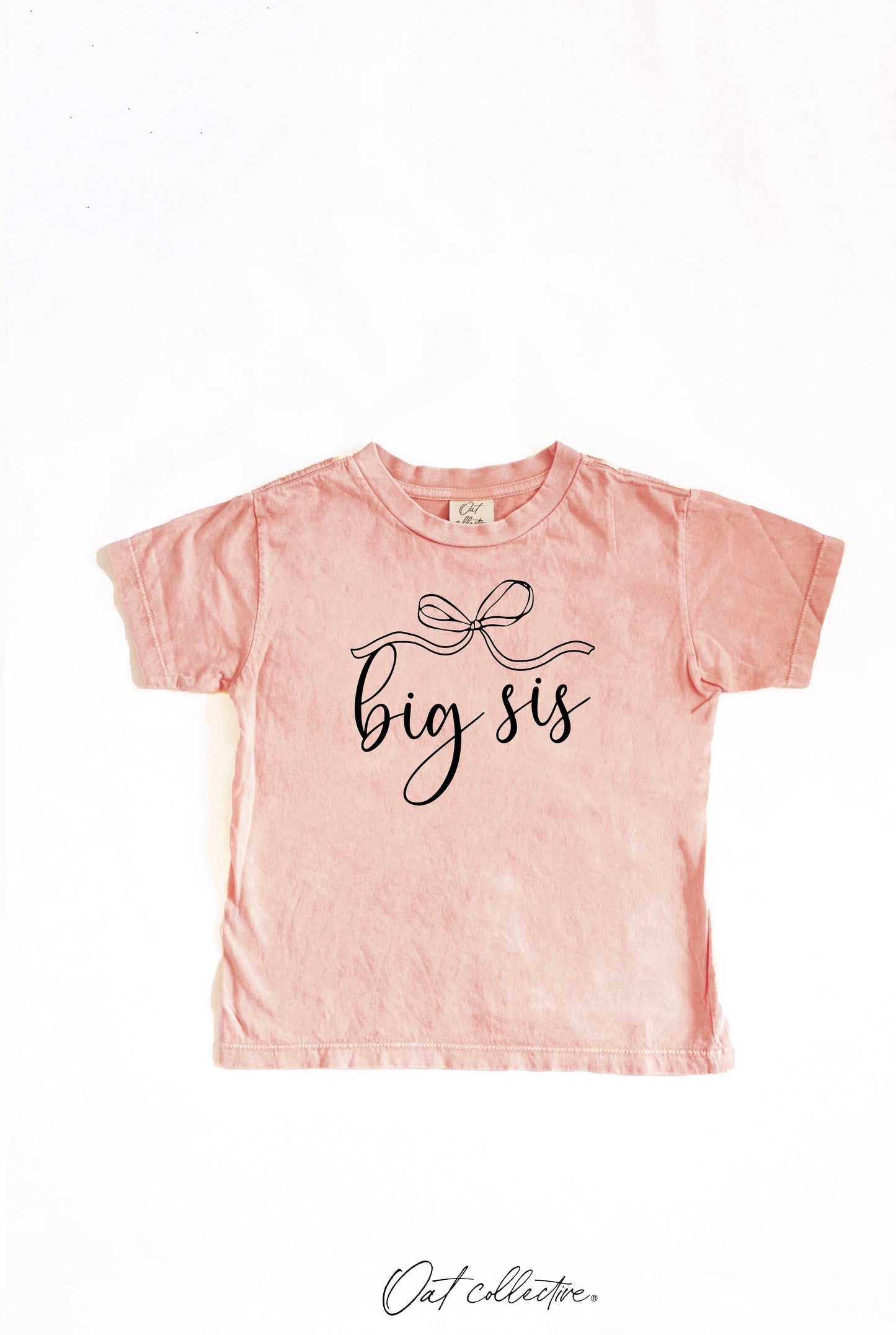 OAT COLLECTIVE SOFT PINK / 2T BIG SIS Toddler Washed Graphic Top OTK2503X3672-TOD