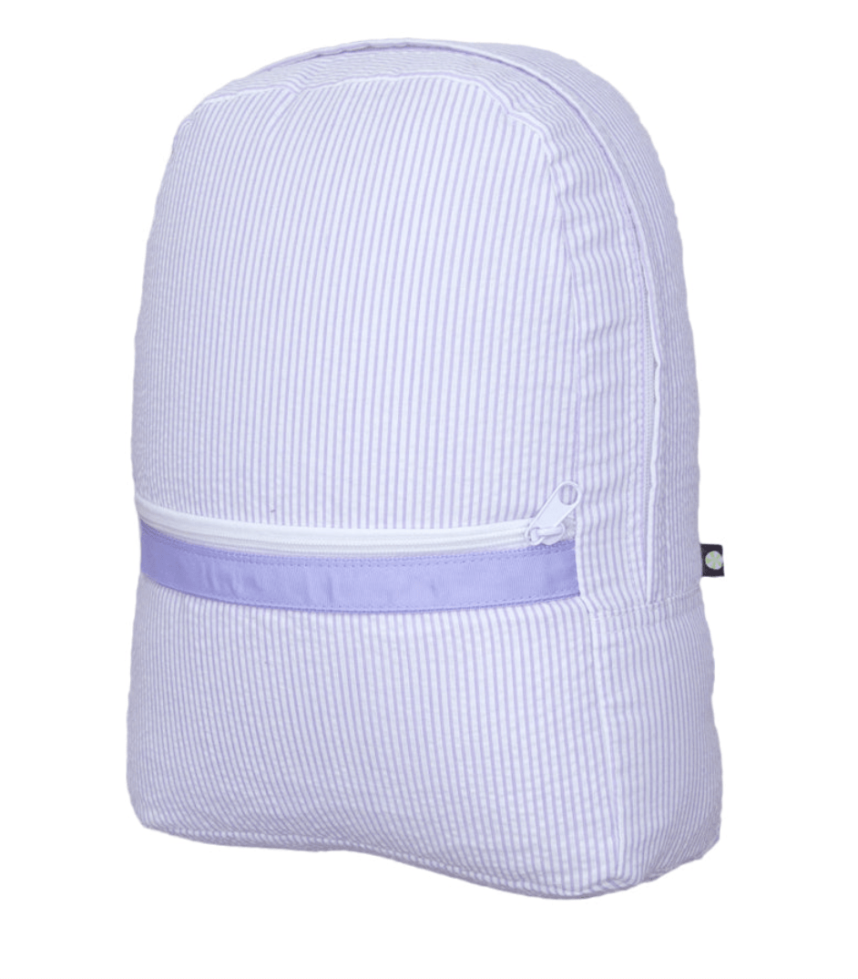 Oh Mint Default Lilac Seersucker Medium Backpack