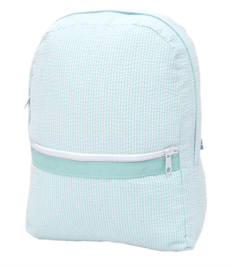 Oh Mint Default Mint Seersucker Medium Backpack