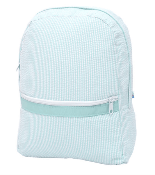 Oh Mint Default Mint Seersucker Medium Backpack