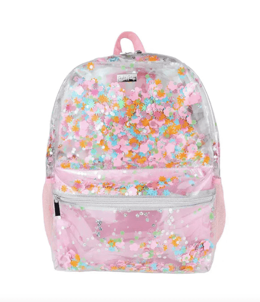 Packed Party FLOWER SHOP CONFETTI CLEAR BACKPACK