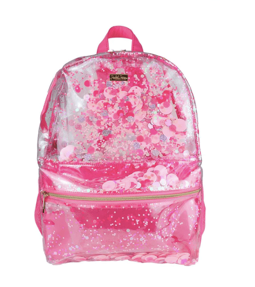 Packed Party PINK PARTY CONFETTI PINK CLEAR BACKPACK