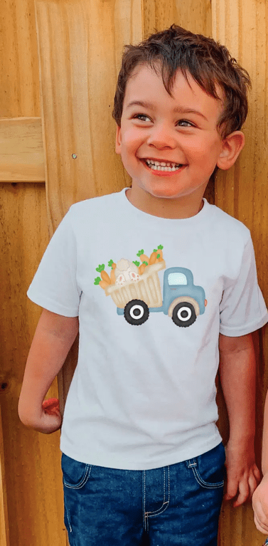 Painted Sky Easter Dump Truck Boy Toddler Tee
