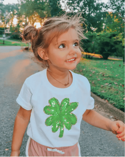 Painted Sky Gold Foil Clover Shamrock St. Patrick's Day Tee