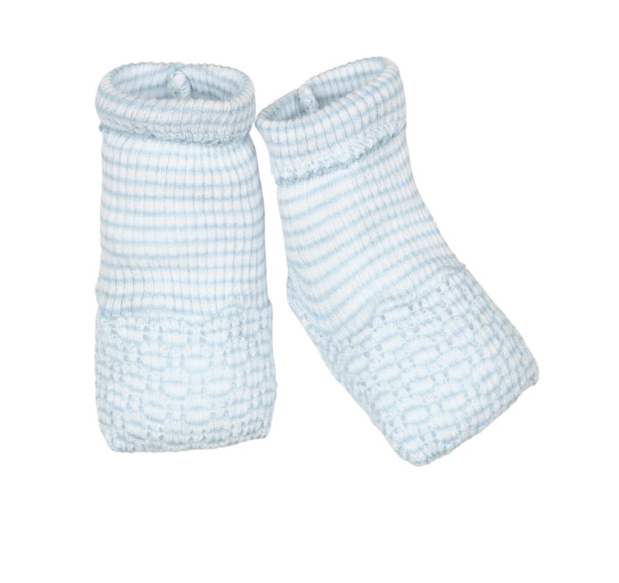 PATY Solid Blue Paty Knit Booties